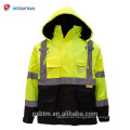 Construcción de invierno Hi Vis Workwear Vest Ansi Class 3 Alta visibilidad Yellow Safety Chaqueta reflectante